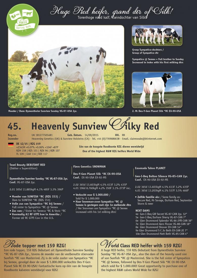Datasheet for Heavenly Sunview Silky Red