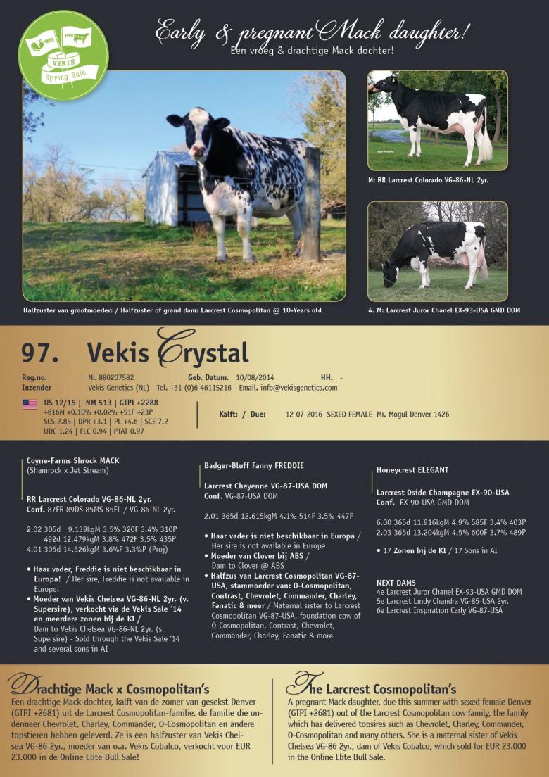Datasheet for Vekis Crystal