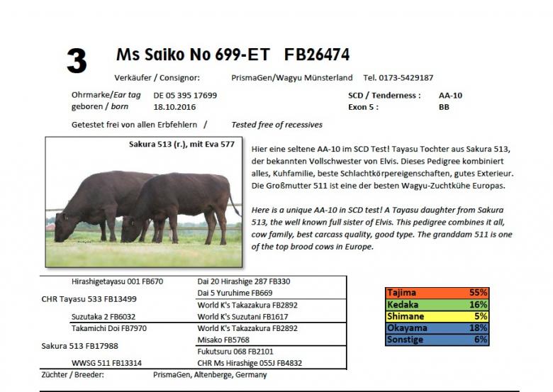 Datasheet for Lot 3. Ms Saiko No 699-ET FB26474