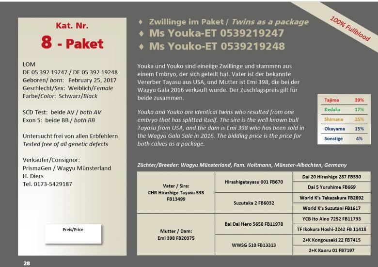 Datasheet for Lot 8. PACKAGE: Ms Youka-ET and Ms Youko-ET