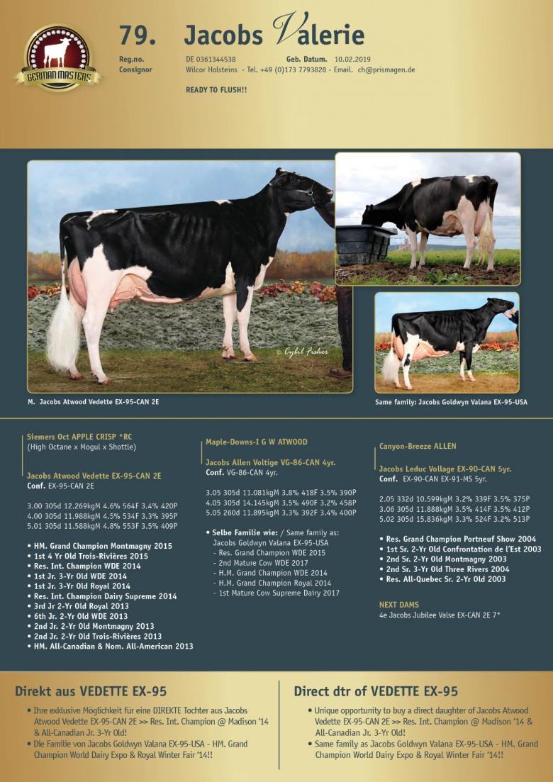 Datasheet for Lot 79. Jacobs Valerie | OUT OF SALE