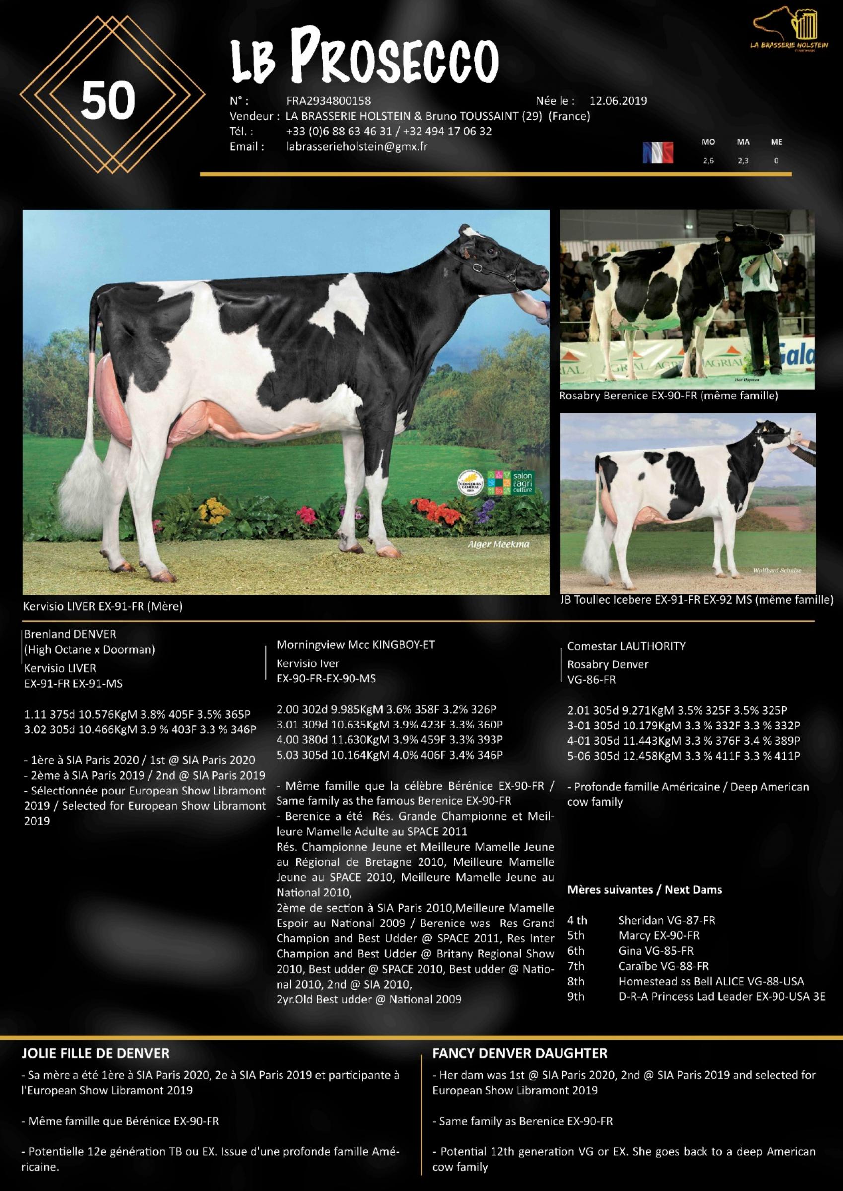 Datasheet for Lot 50. LB Prosecco (1st  Choice With LB Passoa)